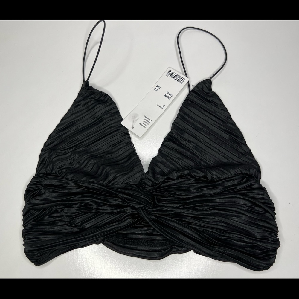 urban outfitters crop black tank top New Size Small